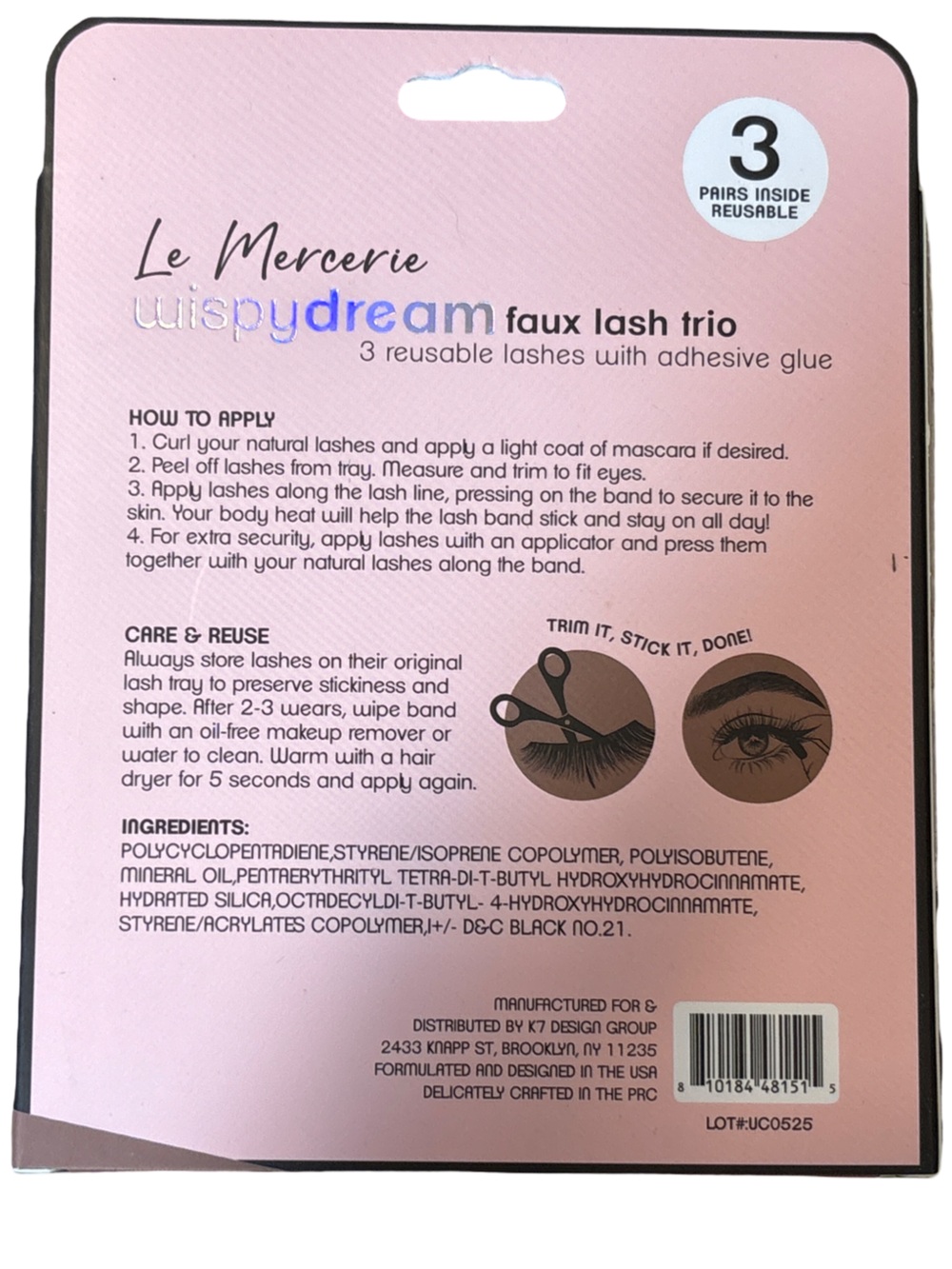 Le Mercerie Wispy Dream Faux Lash Trio - Black - Picture 2 of 2